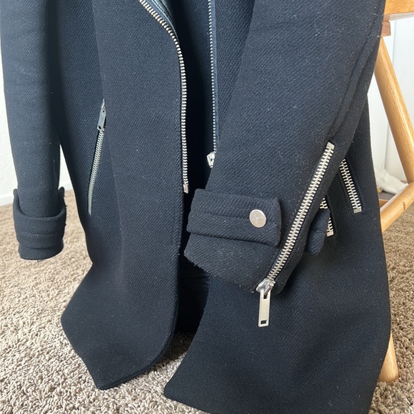 Zara Wool and Lambskin Coat - Picture 3 of 4